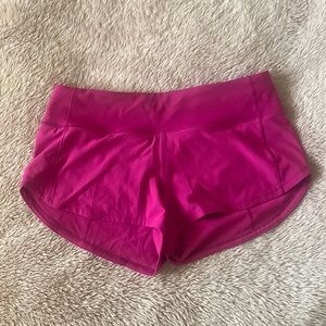 Speed Up shorts 2.5 inch inseam size 4 Ripened Raspberry